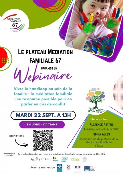 Webinaire : Vivre le handicap au sein de la famille : la médiation familiale une ressource possible pour en parler en cas de conflit