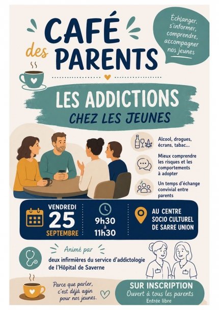 Café des parents : Les addictions chez les jeunes