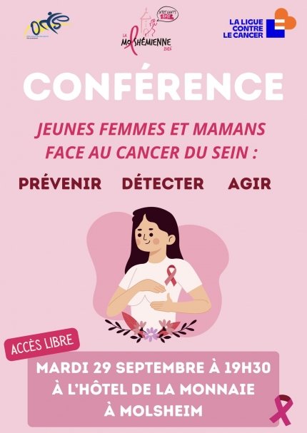 Conférence : Jeunes femmes et mamans face au cancer du sein