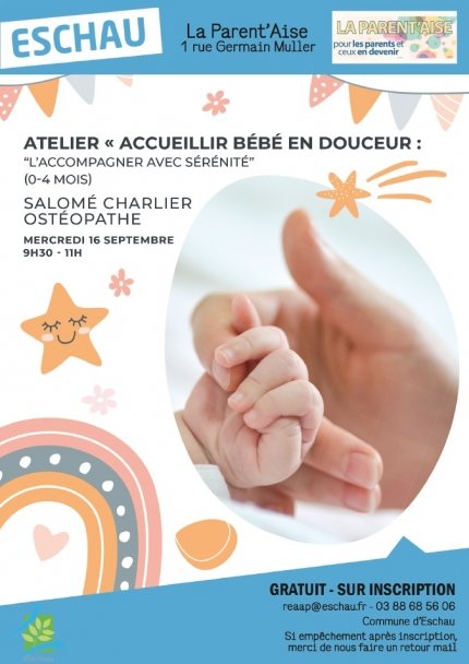 Atelier : Accueillir bébé en douceur : l’accompagner avec sérénité