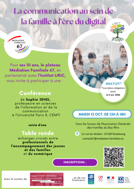 Conférence et table ronde : La communication au sein de la famille à l’ère du digital