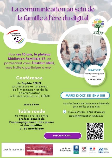 Demi-journée d’étude : La communication dans la famille à l’ère du digital