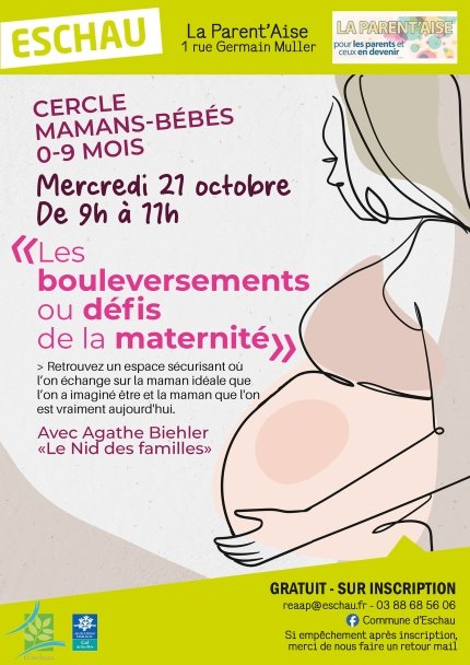 Cercle mamans-bébés (0-9 mois) : Les bouleversements ou défis de la maternité