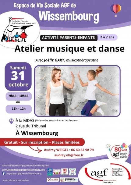 Atelier de musique et danse parent-enfant (à partir de 2 ans)