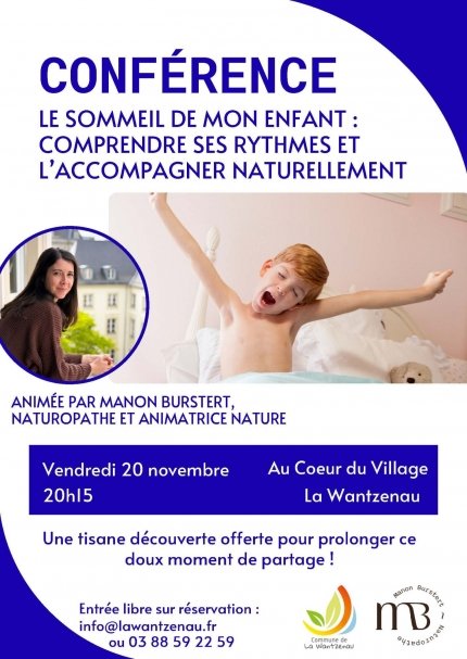Conférence : Le sommeil de mon enfant