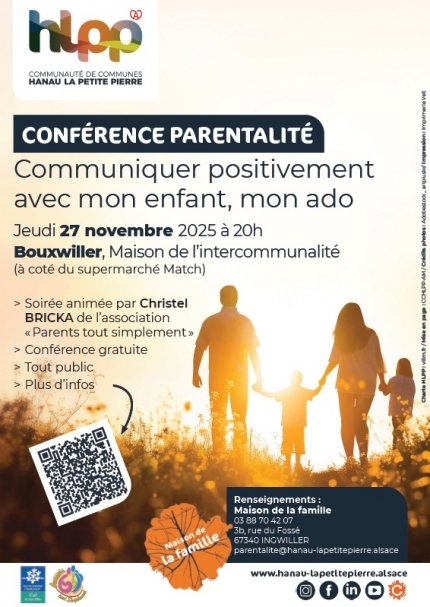 Conférence parentalité : Communiquer positivement avec mon enfant, mon ado