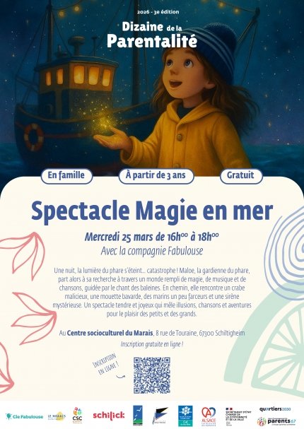 Dizaine de la parentalité : Spectacle Parents enfants - Magie en Mer